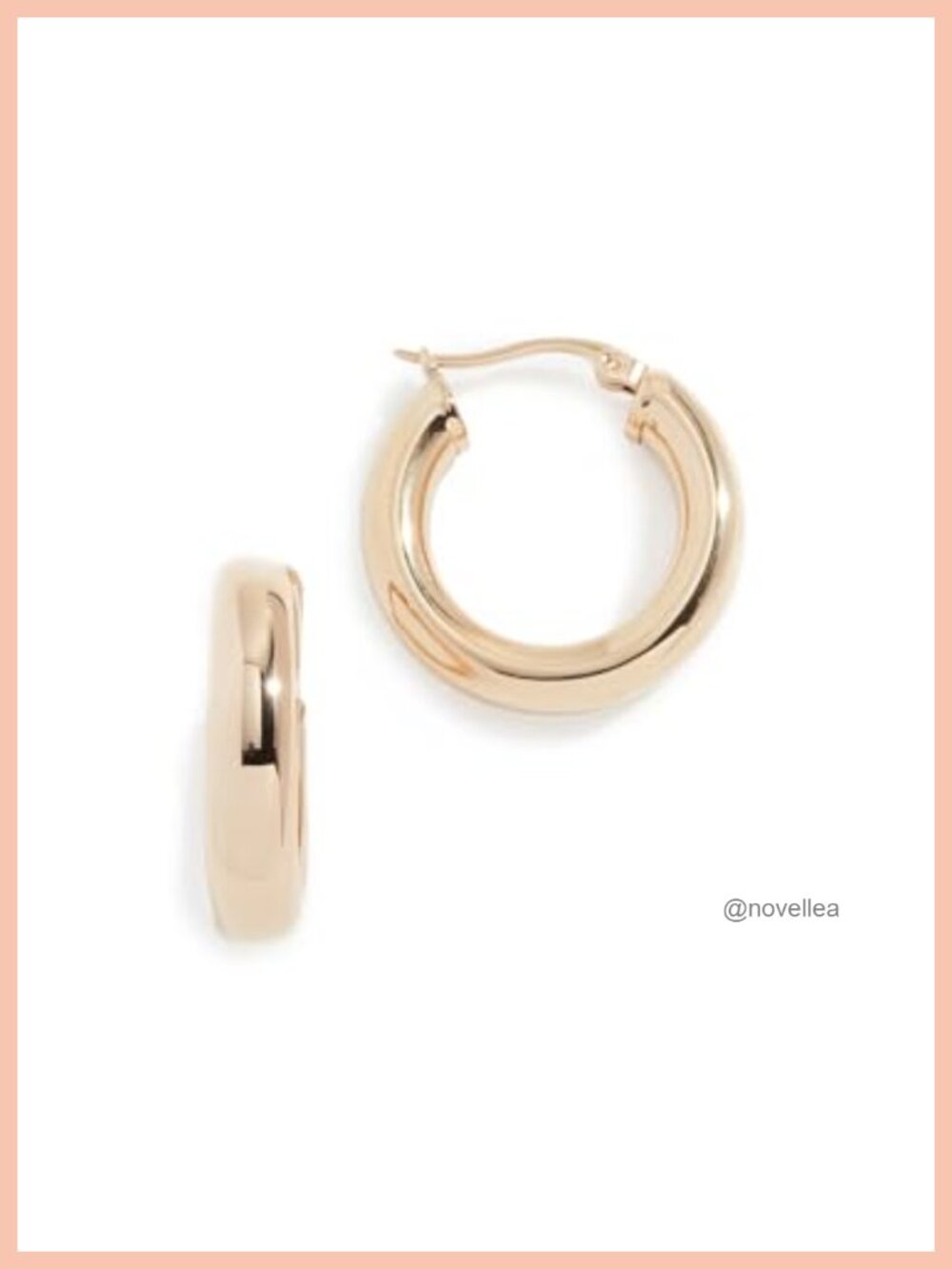 SHASHI Women's Gold Plated Hoop Earrings 1 Inch Snap Bar